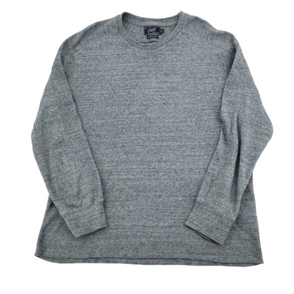 Grayers Men's Heavyweight Thermal Long Sleeve Waffle Knit Shirt XL Gray Utility